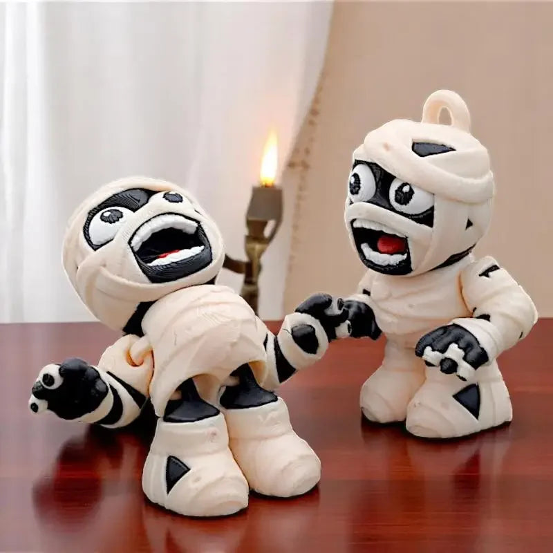 3D Printed Articulated Mummy Ornament and Keychain - 7
