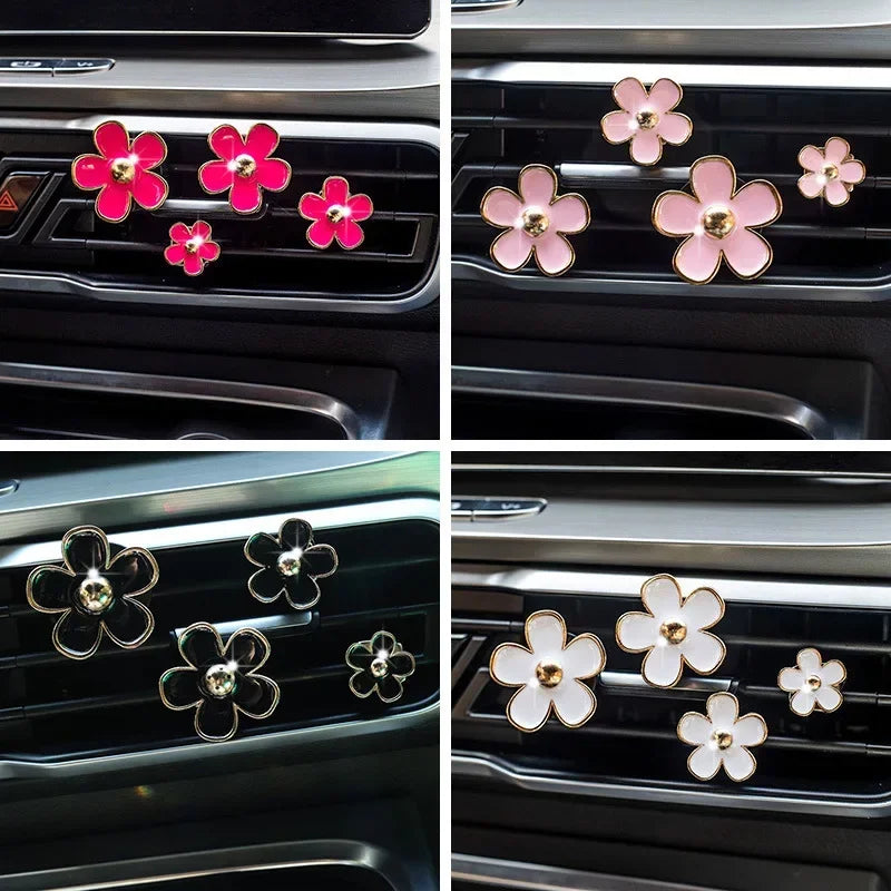 Daisy Flower Car Air Freshener Vent Clips - 1