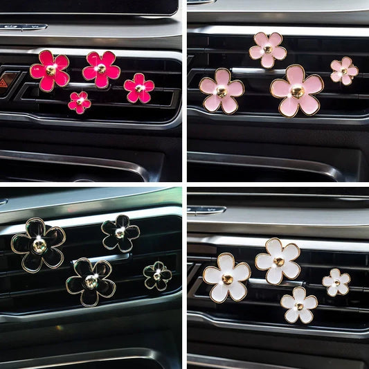 Daisy Flower Car Air Freshener Vent Clips