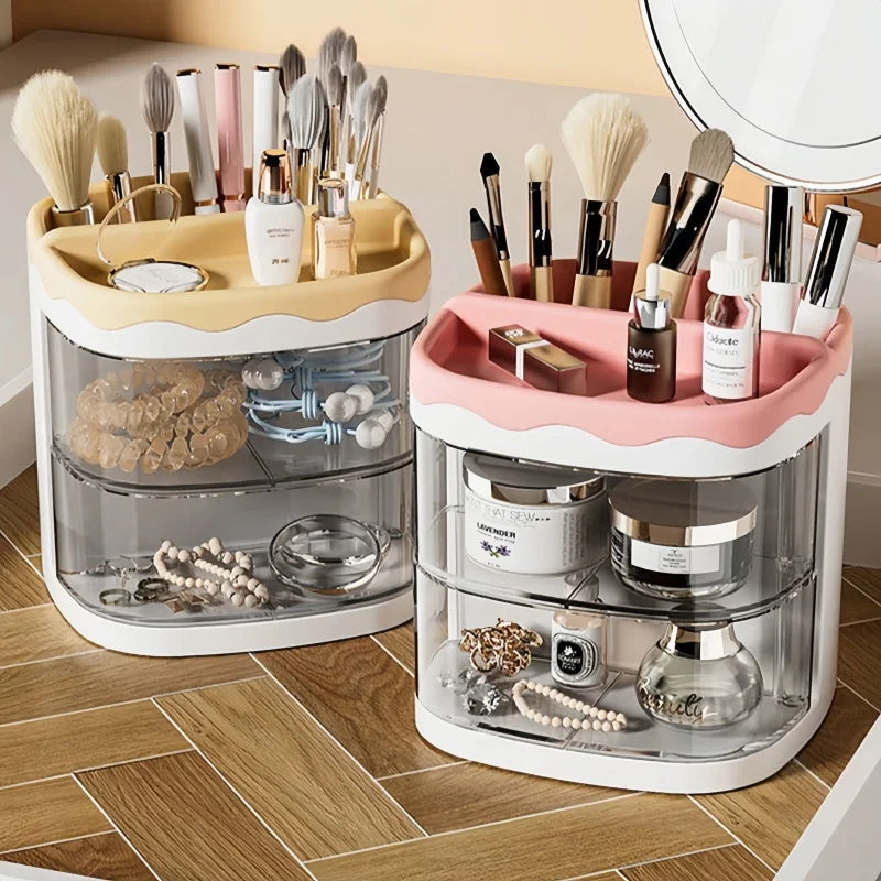 Multipurpose Desktop Organizer with Drawer for Stationery and Makeup