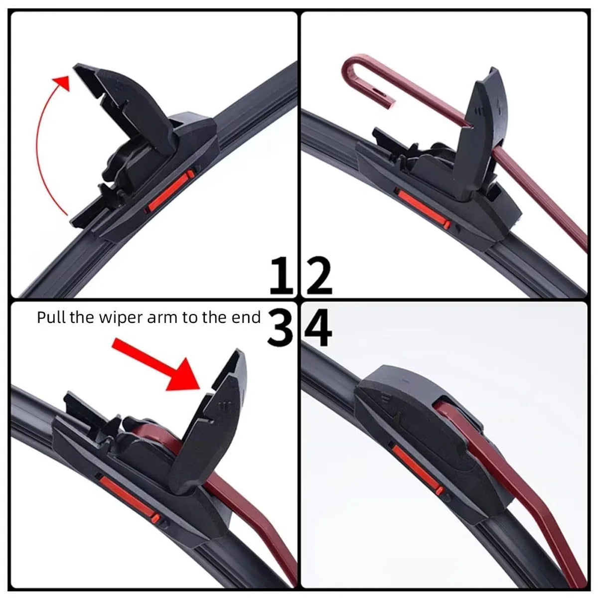 Universal J-Hook Car Windshield Wiper Blade - 6