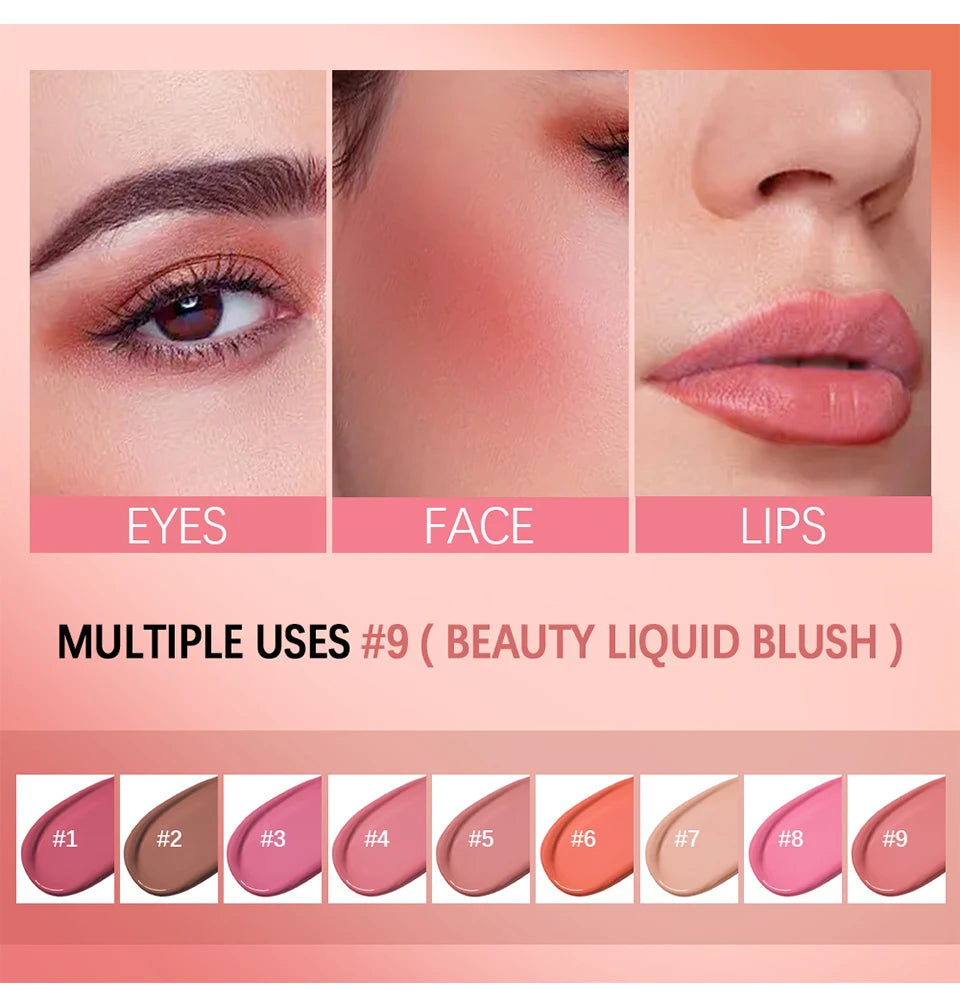 Long-Lasting Waterproof Liquid Face Blush