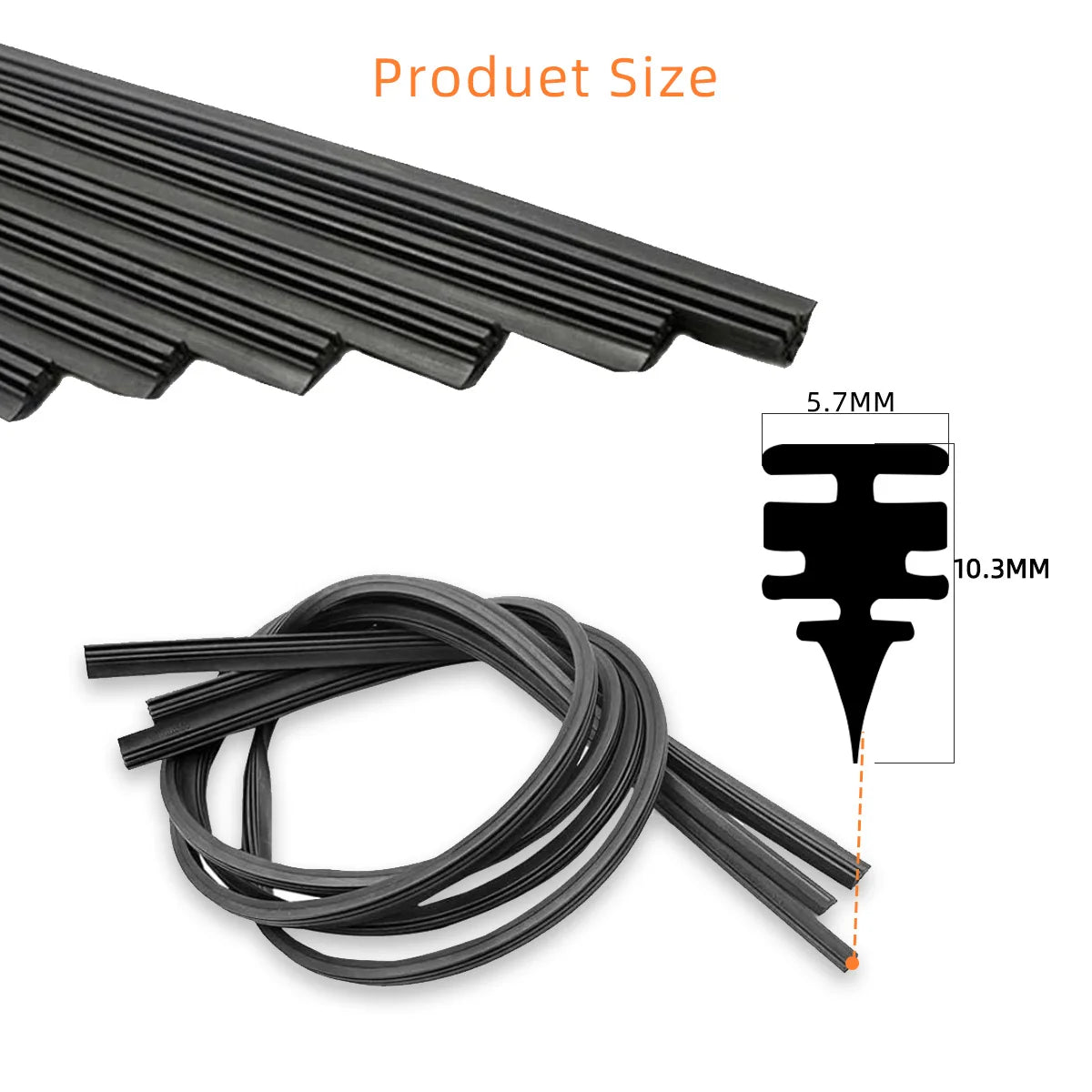 Universal Car Windshield Wiper Blade Refill Strip