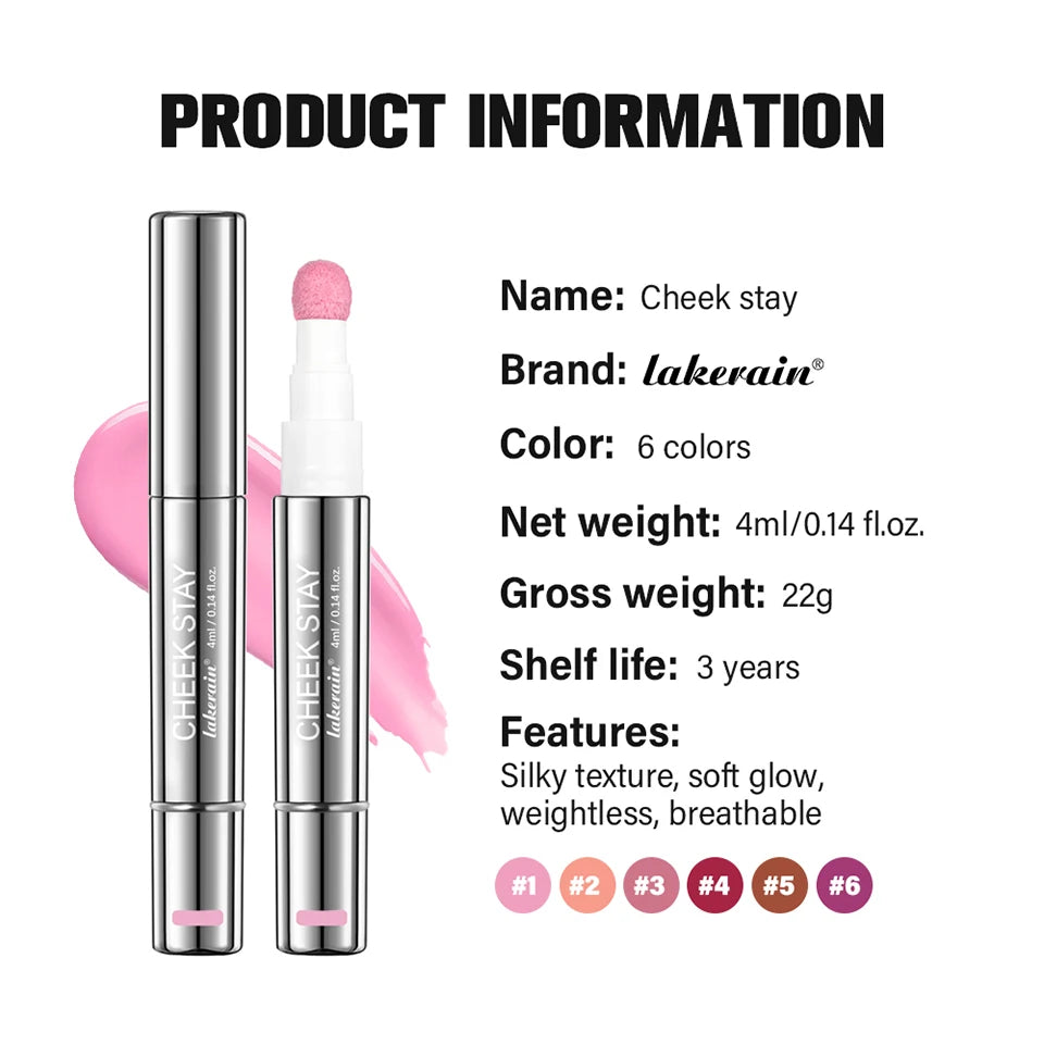Liquid Blush Stick with Sponge Tip for Natural Cheeks - 15
