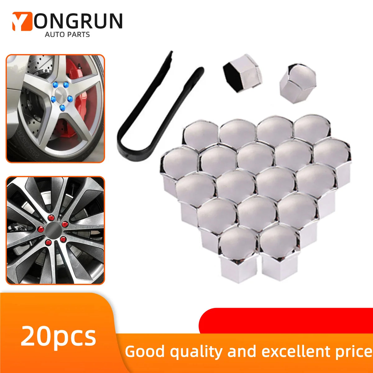 Protective Car Wheel Nut Covers for Rim Bolt Protection - 1