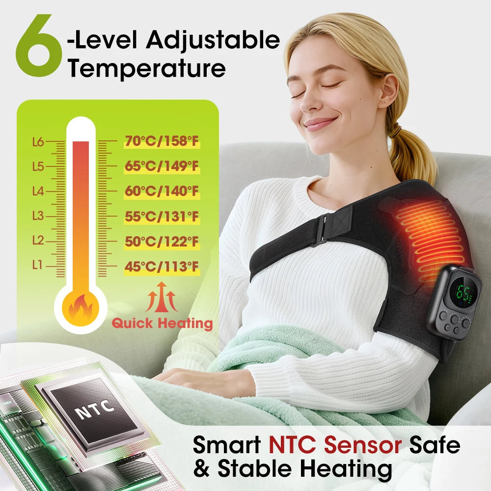 Wireless Smart Shoulder Heating Massager with Vibration - 22