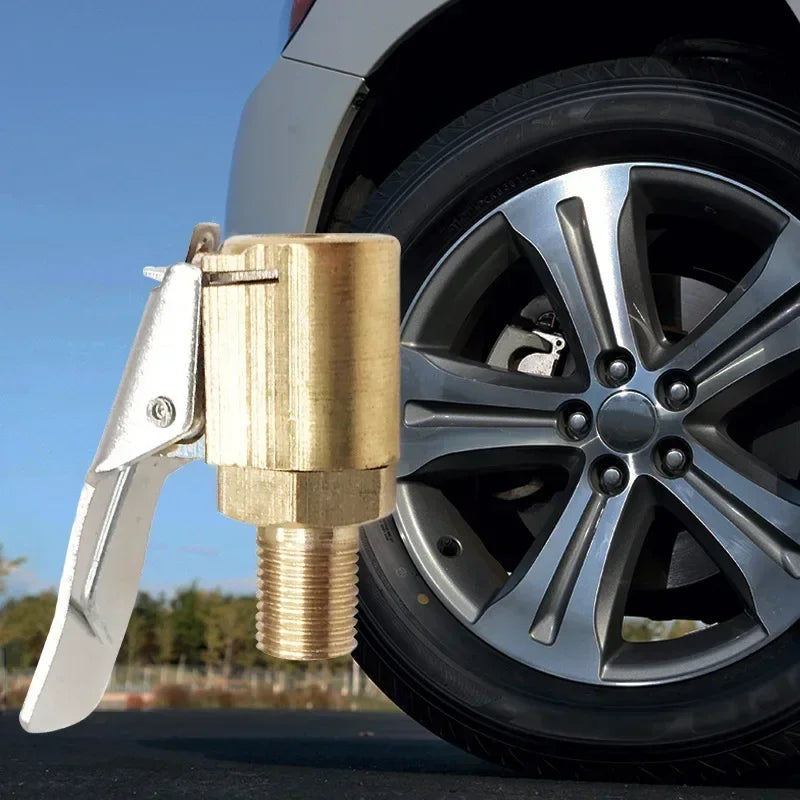 Brass Locking Tire Inflator Air Chuck Adapter