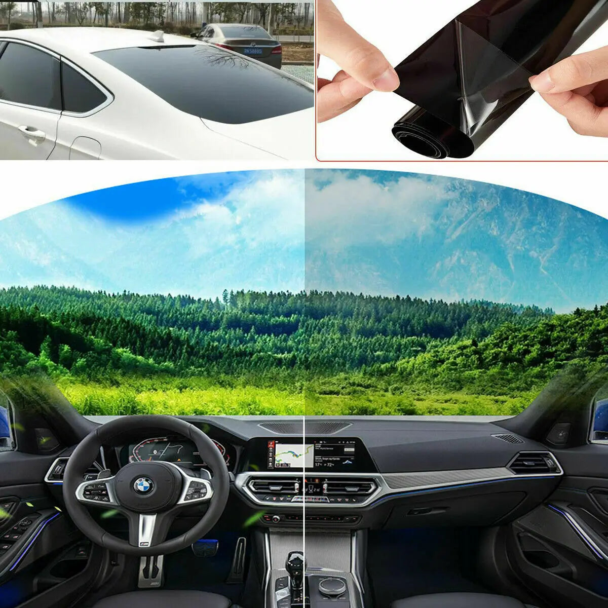 Car Window Tint Film UV Protection Heat Insulation Privacy Sun Shade