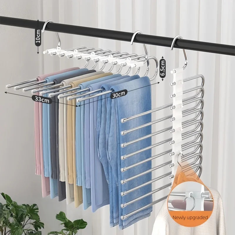 Multilayer Space Saving Folding Pants Hanger - 4