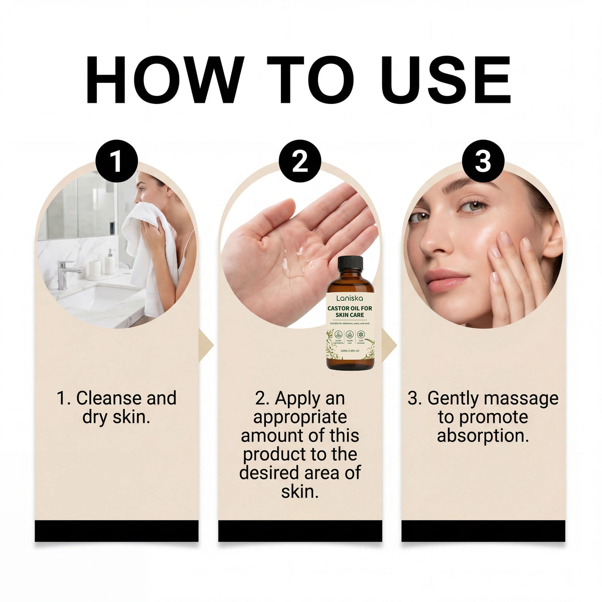 Cold Pressed Castor Oil for Body Hydration and Skin Elasticity