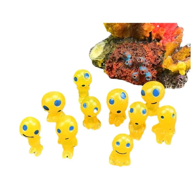 10pcs Luminous Tree Spirit Figurines Glowing Miniature Garden Statues - 6