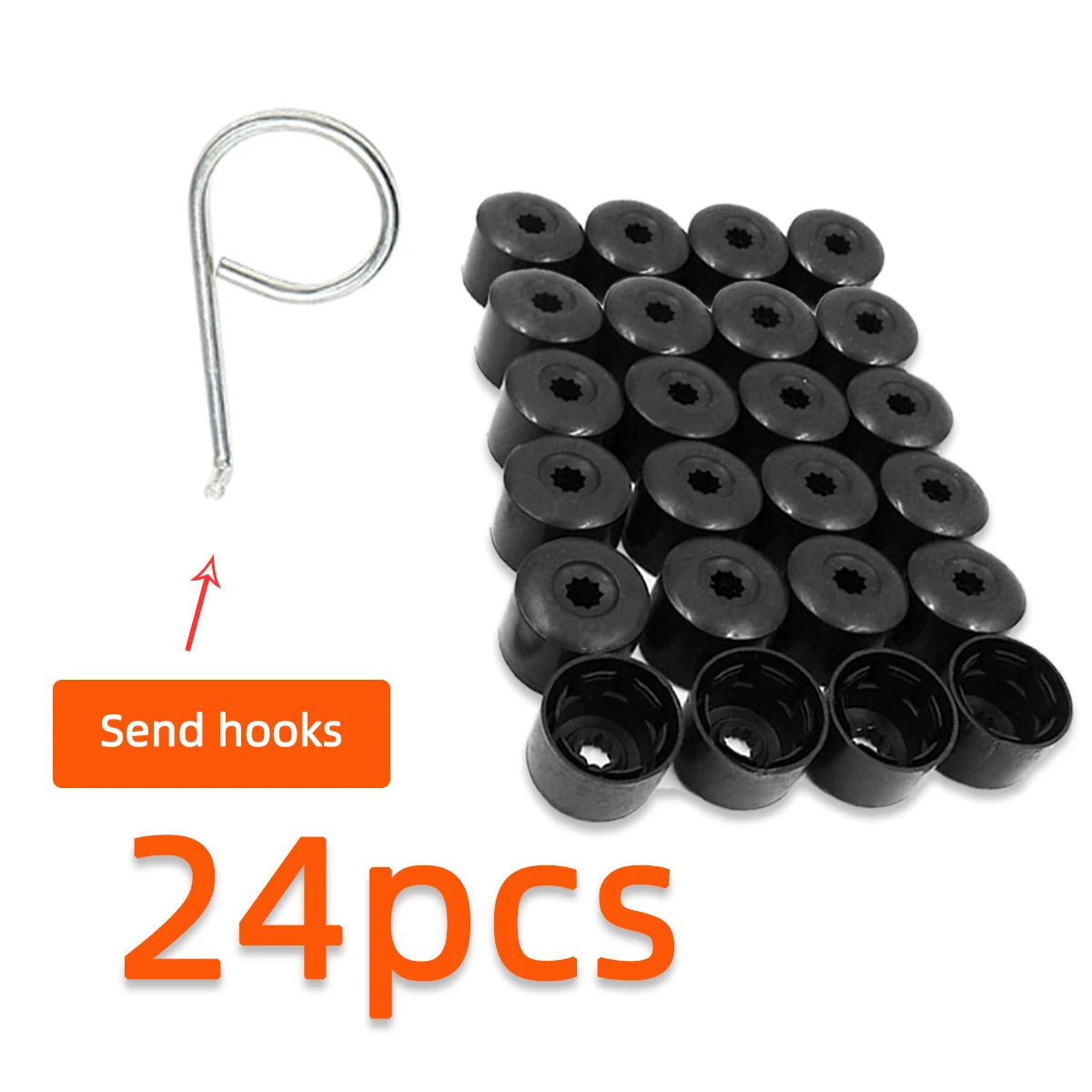 Wheel Hub Nut Cover Caps for 17mm Tire Bolts