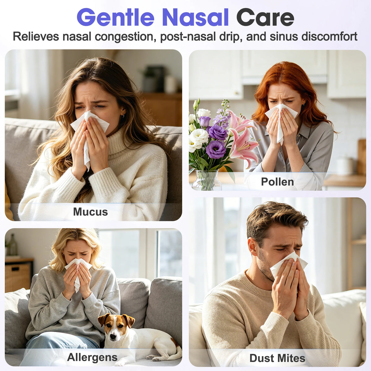 Electric Nasal Irrigator with 300ml Tank for Sinus Relief