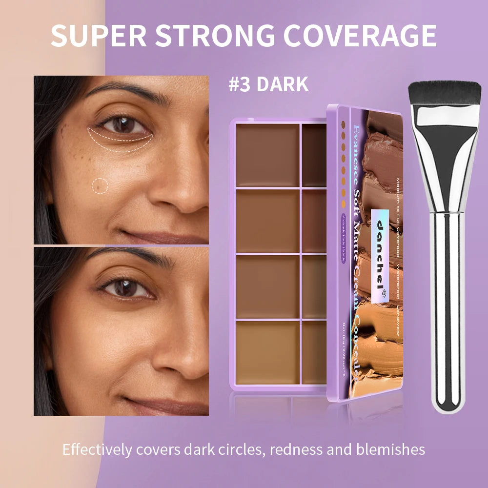 8-Shade Cream Concealer and Contour Palette - 18