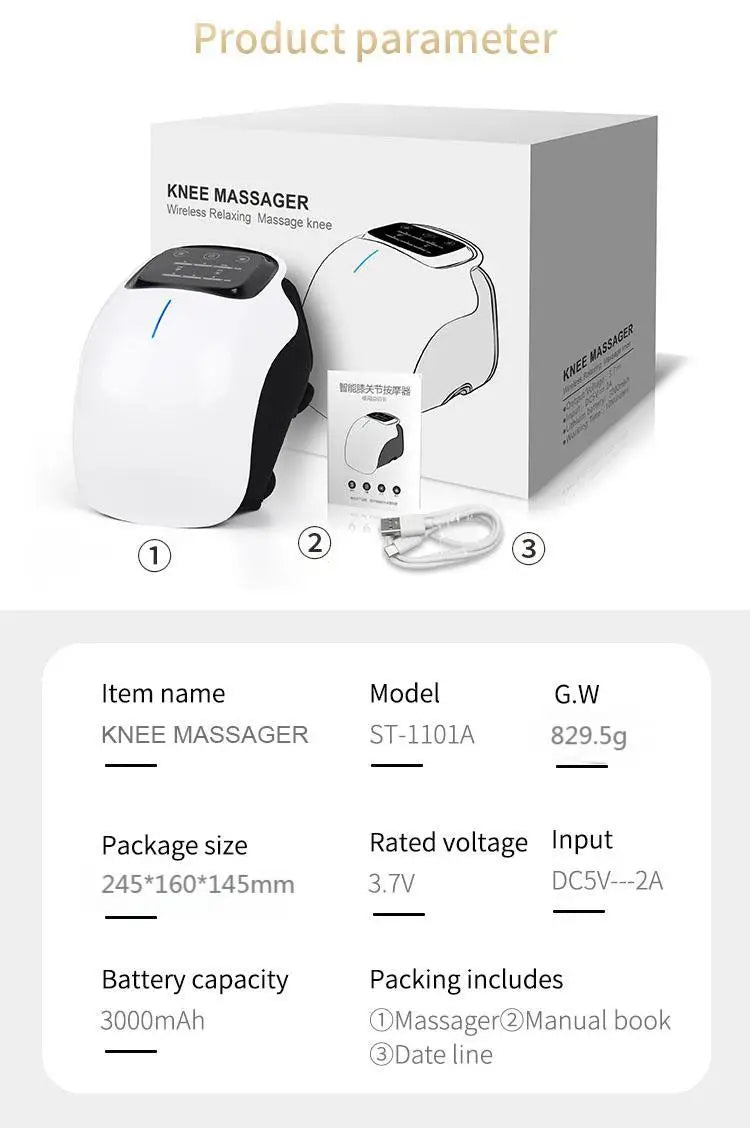 3-in-1 Portable Cordless Knee Massager