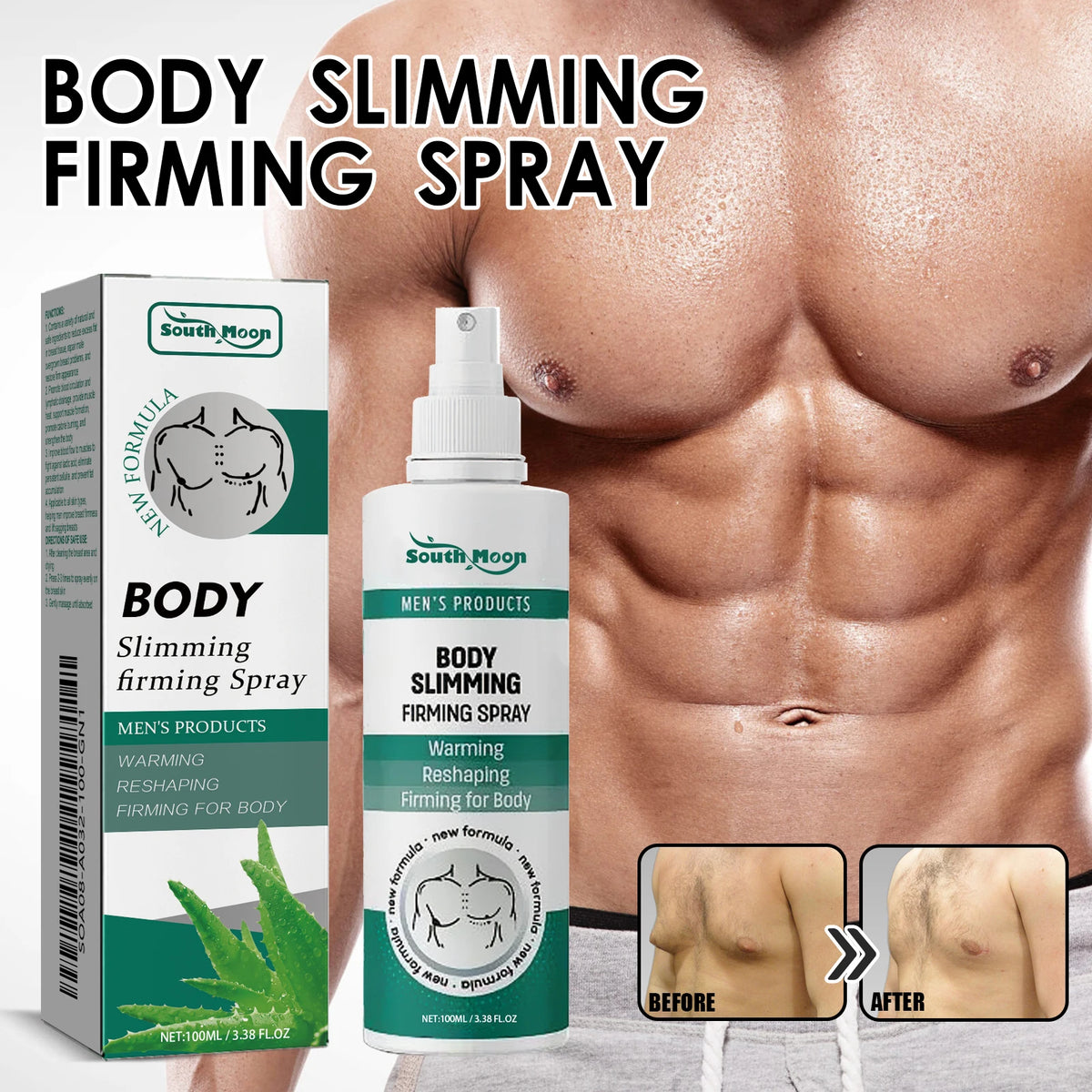 Gynecomastia Chest Tightening and Muscle Sculpting Spray