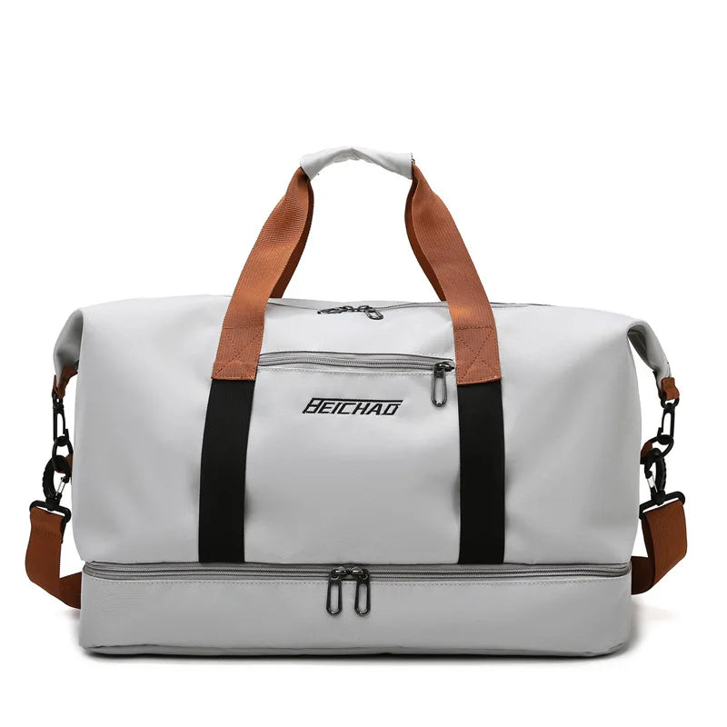 Large Capacity Travel Duffel Bag with Shoe Compartment - 14