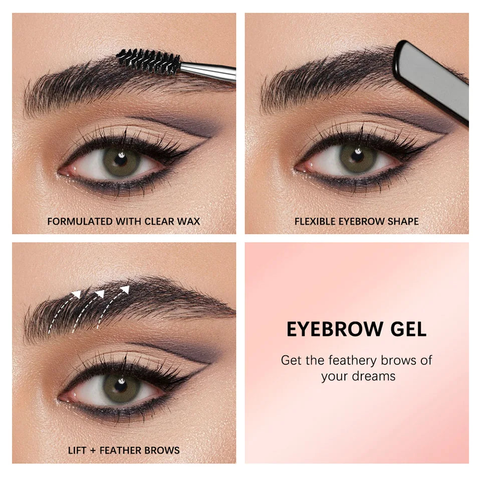 Waterproof Transparent Eyebrow Styling Gel for Natural Lifted Brows