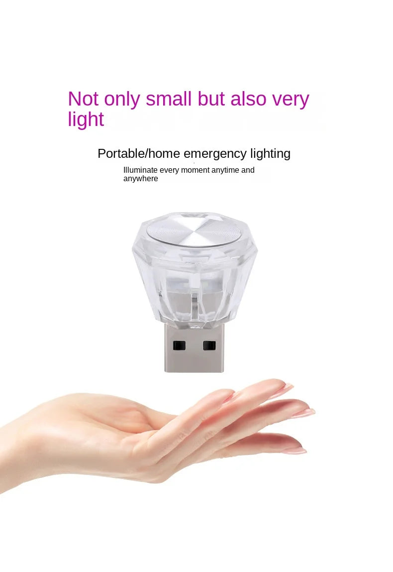 USB LED Car Interior Atmosphere Light