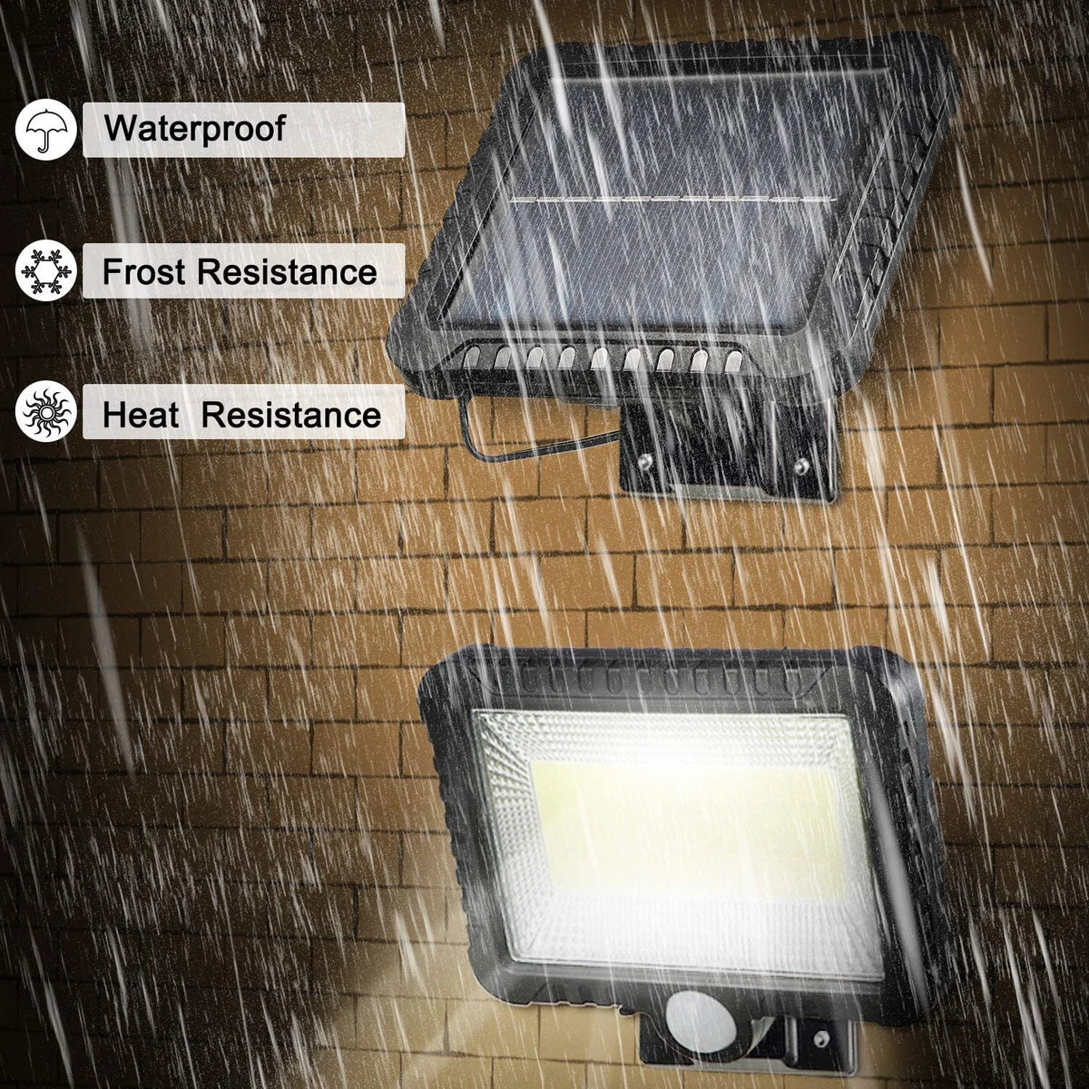 Waterproof Solar Motion Sensor Wall Light with Remote Control