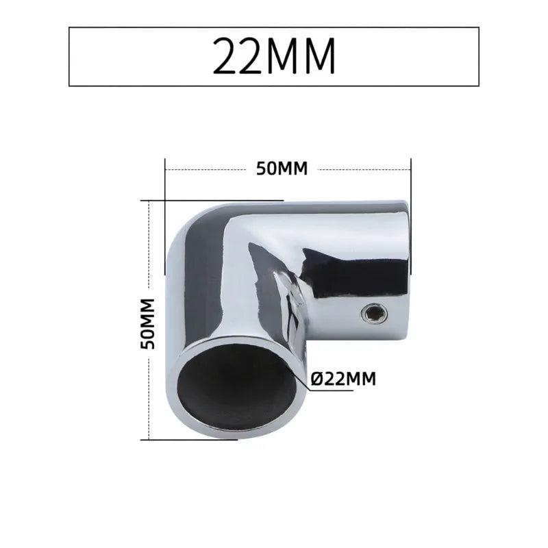 Stainless Steel 2-Way Boat Rail Elbow Pipe Connector