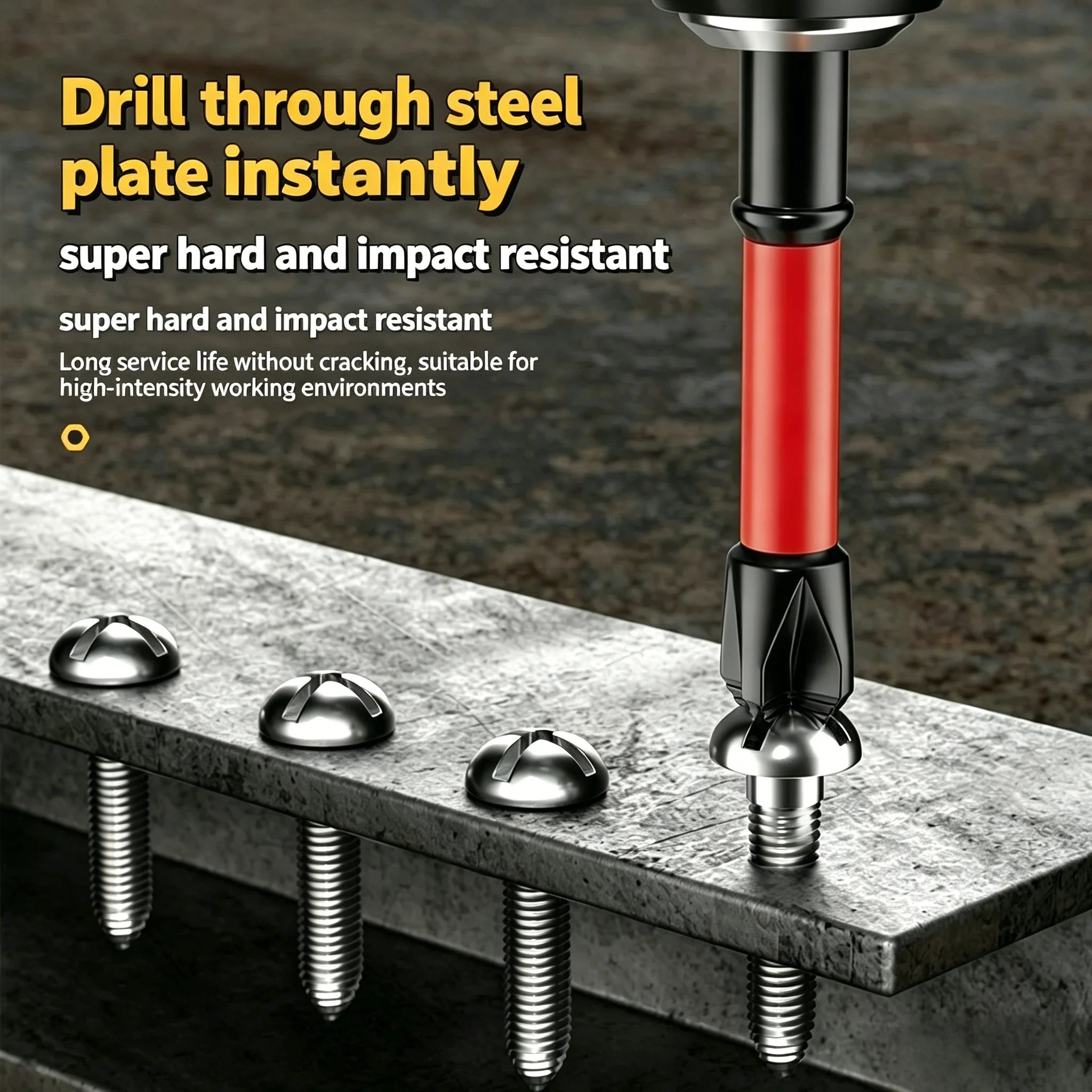 Magnetic Non-Slip Crosshead Drill Bit Set for Impact Drivers - 3