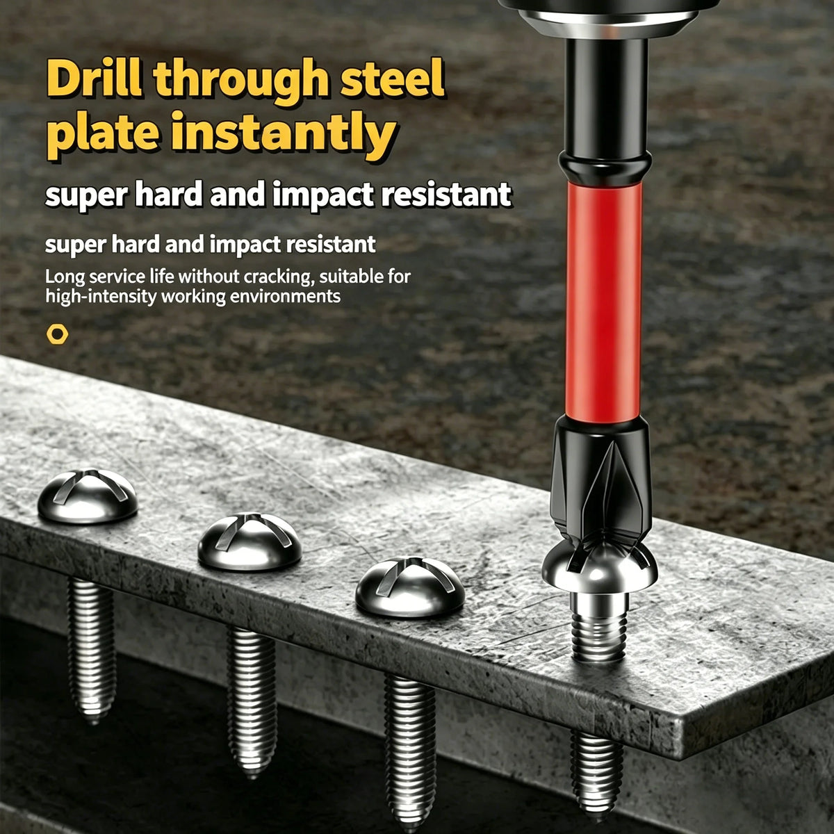 Magnetic Non-Slip Crosshead Drill Bit Set for Impact Drivers