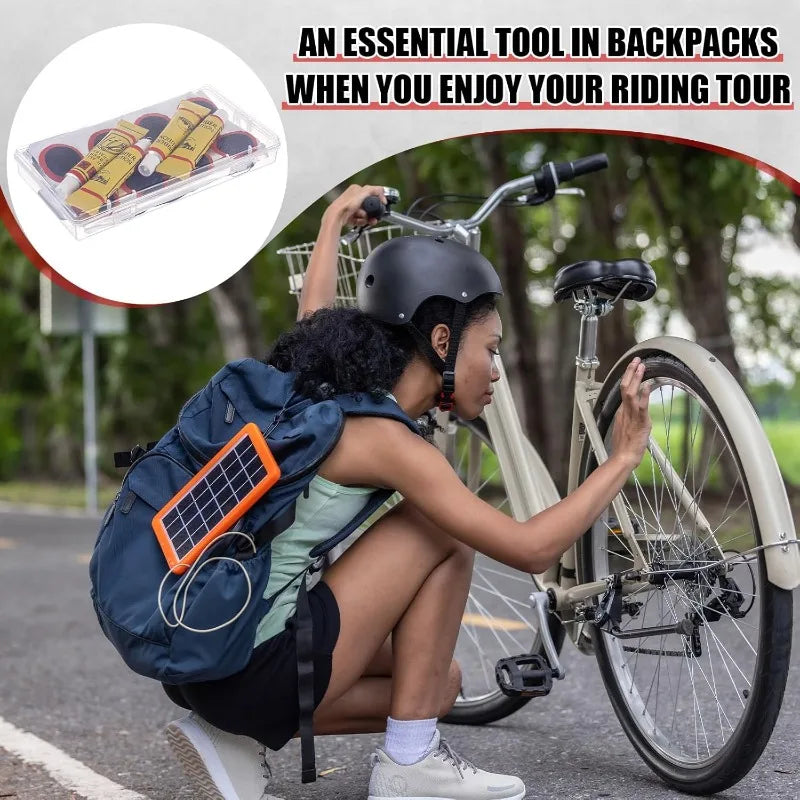 Bicycle and Motorcycle Tire Puncture Repair Kit - 4
