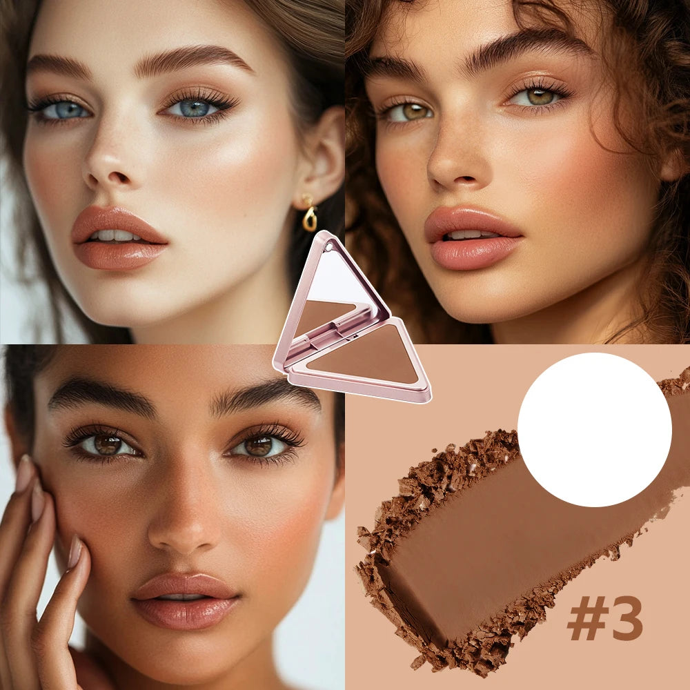 Long-Lasting Matte Bronzer Contour Powder for Face Shading