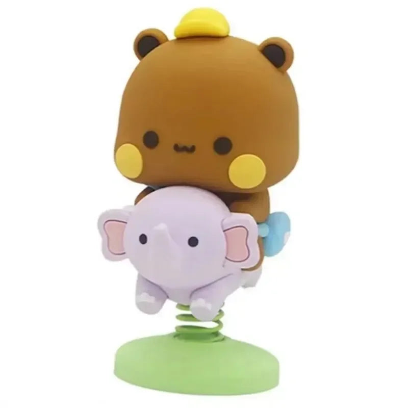 Cute Cartoon Panda and Bear Dashboard Ornament