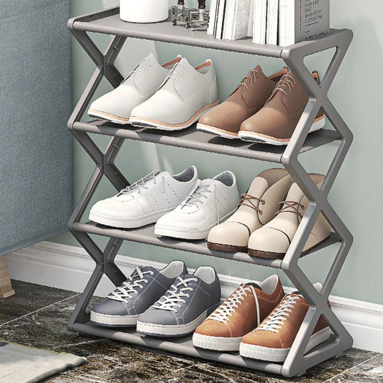 Stackable 4-Tier Expandable Shoe Storage Rack - 3