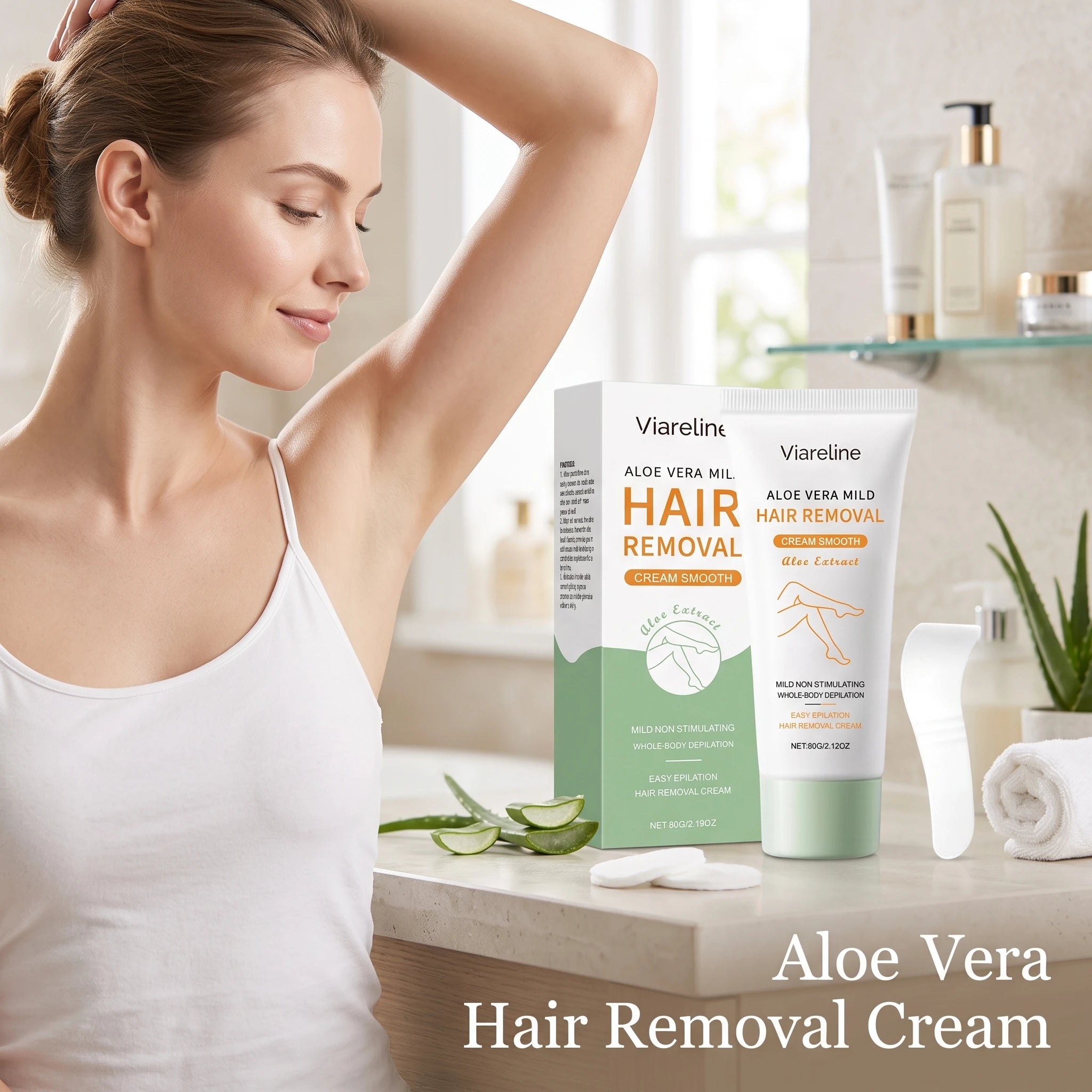 Painless Aloe Vera Whole Body Hair Removal Cream - 5