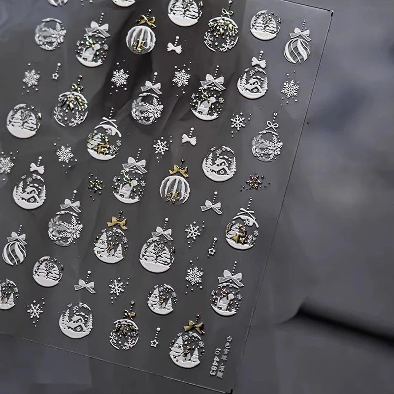 3D Christmas Cartoon Self-Adhesive Nail Art Decal Stickers - 26
