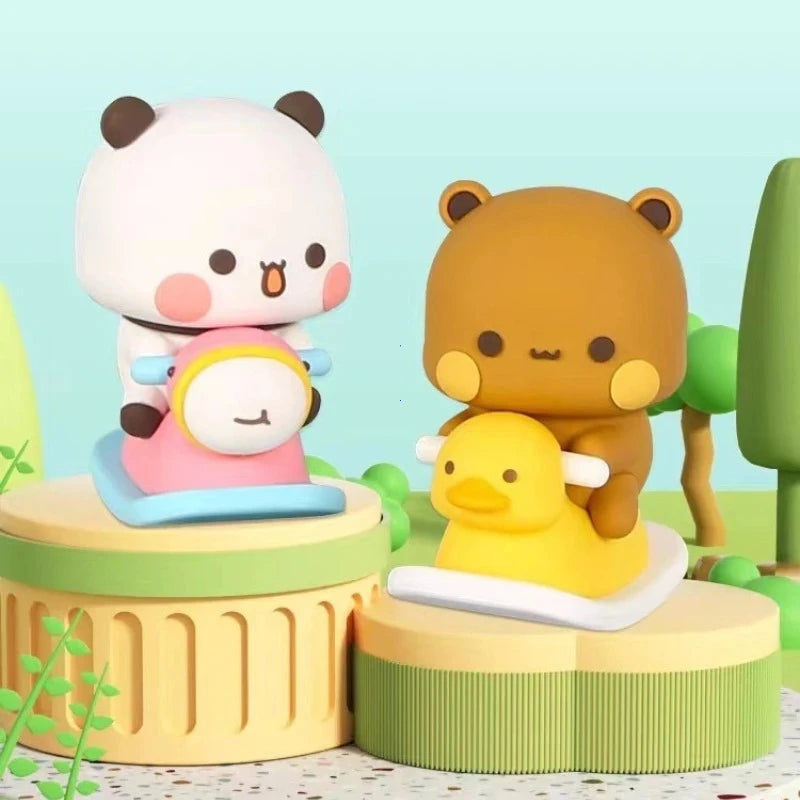 Cute Cartoon Panda and Bear Dashboard Ornament - 1