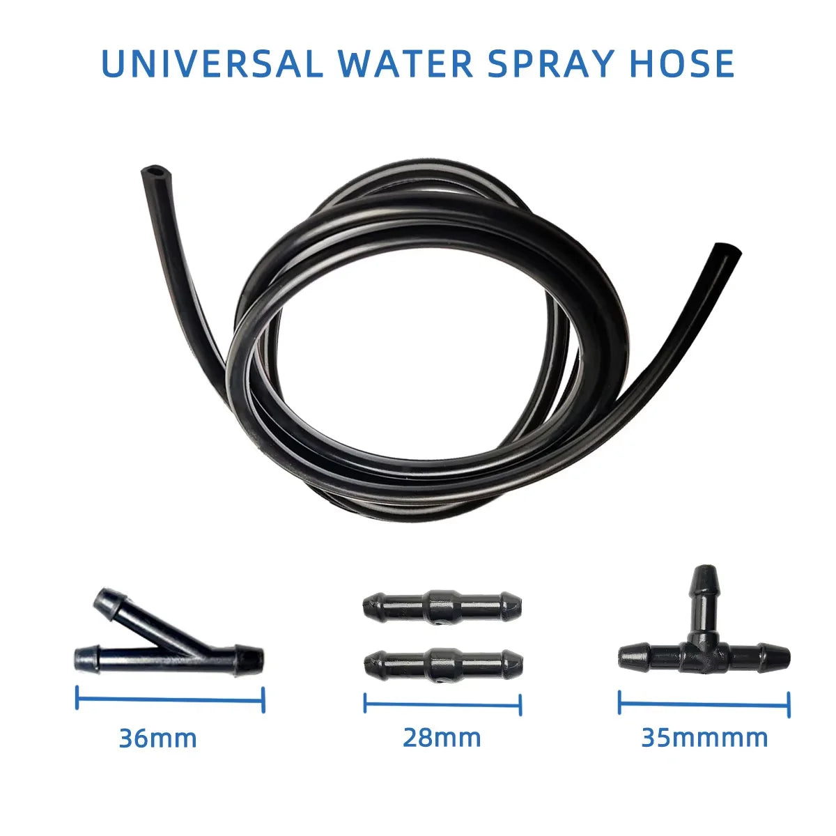 Universal Windshield Washer Spray Hose Kit with Connectors