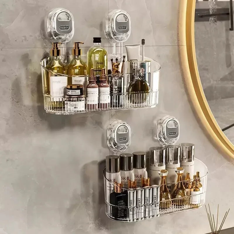 Punch-Free Suction Cup Bathroom Storage Shelf - 2