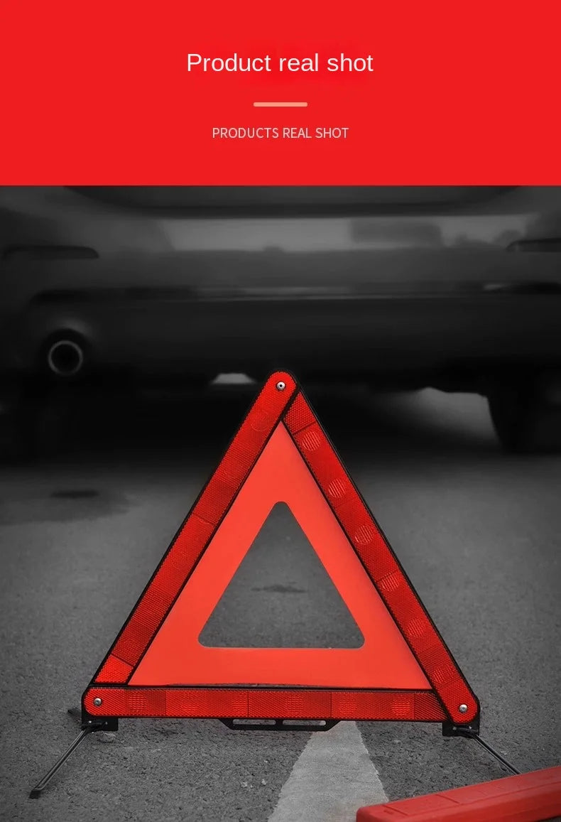 Foldable Reflective Roadside Emergency Warning Triangle - 16