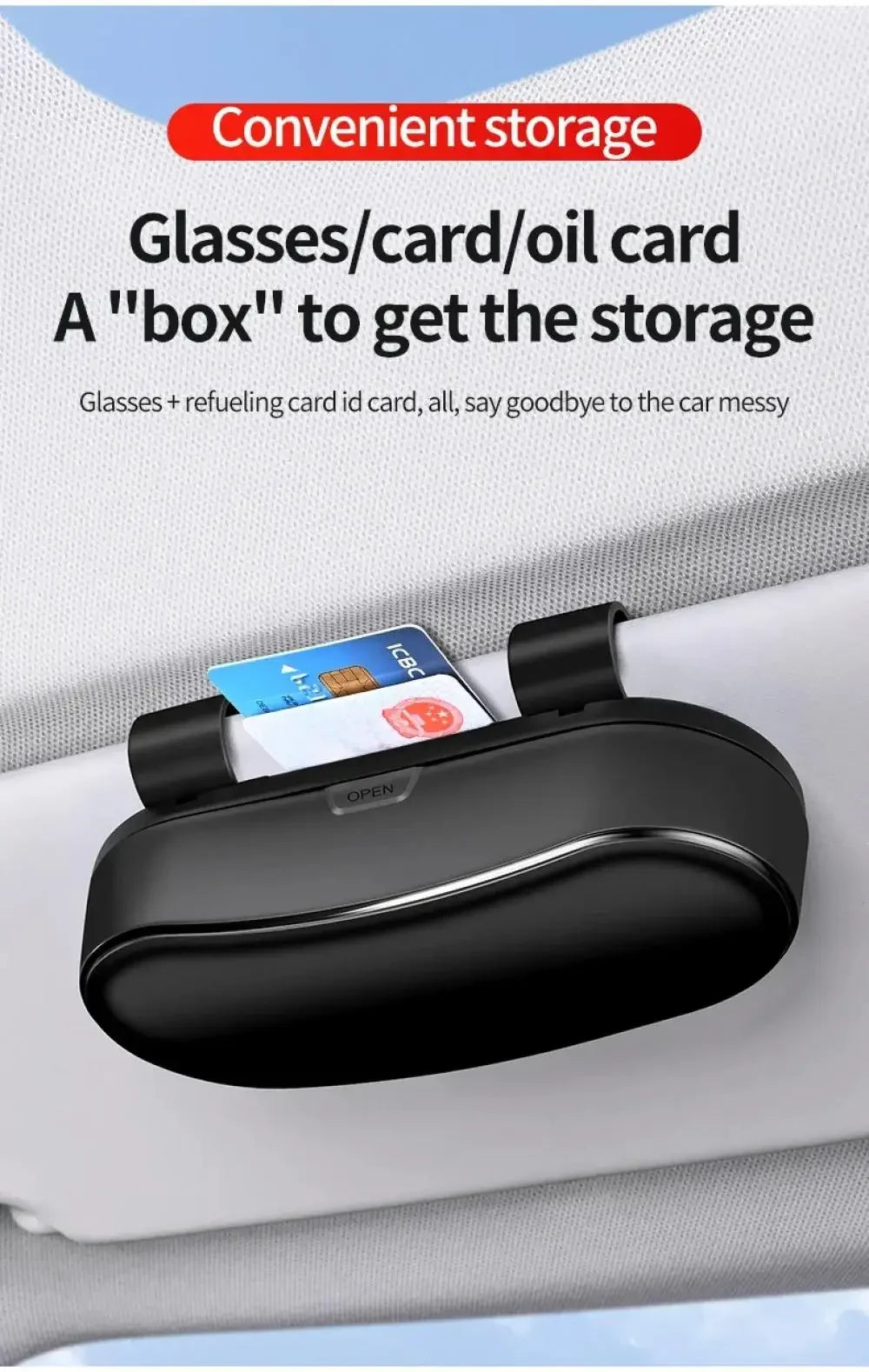 Car Sun Visor Glasses Case and Storage Organizer - 8