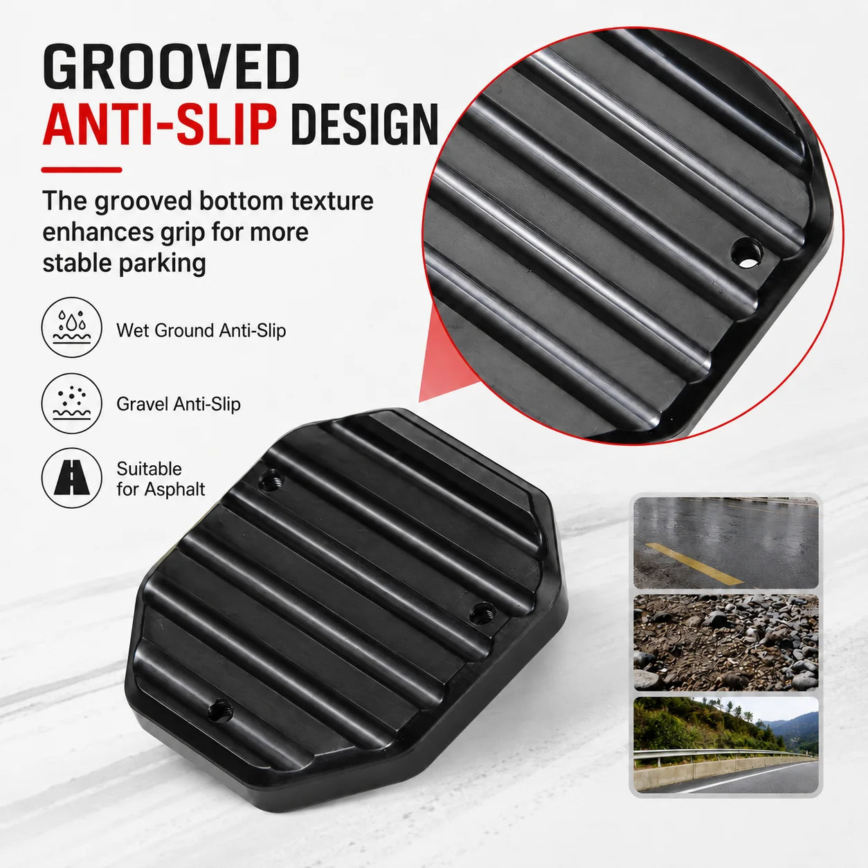 Motorcycle Kickstand Support Pad for Stable Parking - 13