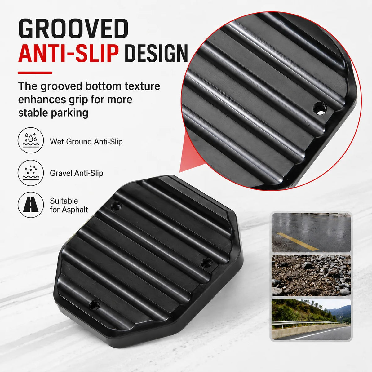 Motorcycle Kickstand Support Pad for Stable Parking