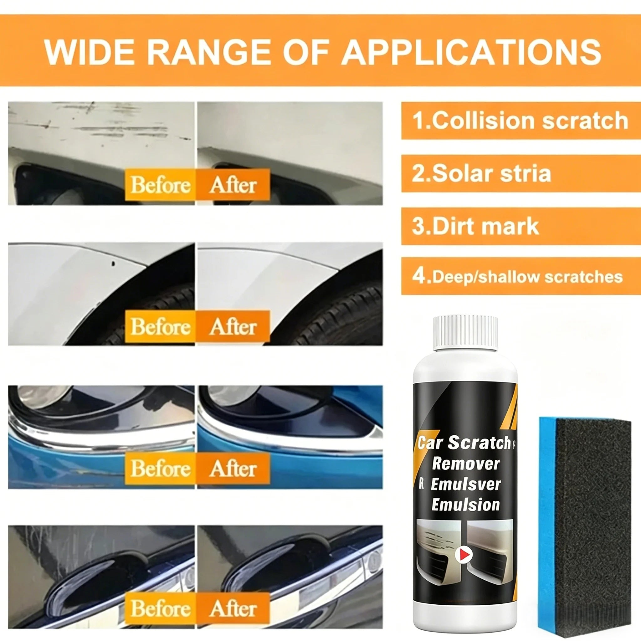 Car Paint Scratch and Swirl Remover Repair Kit - 2