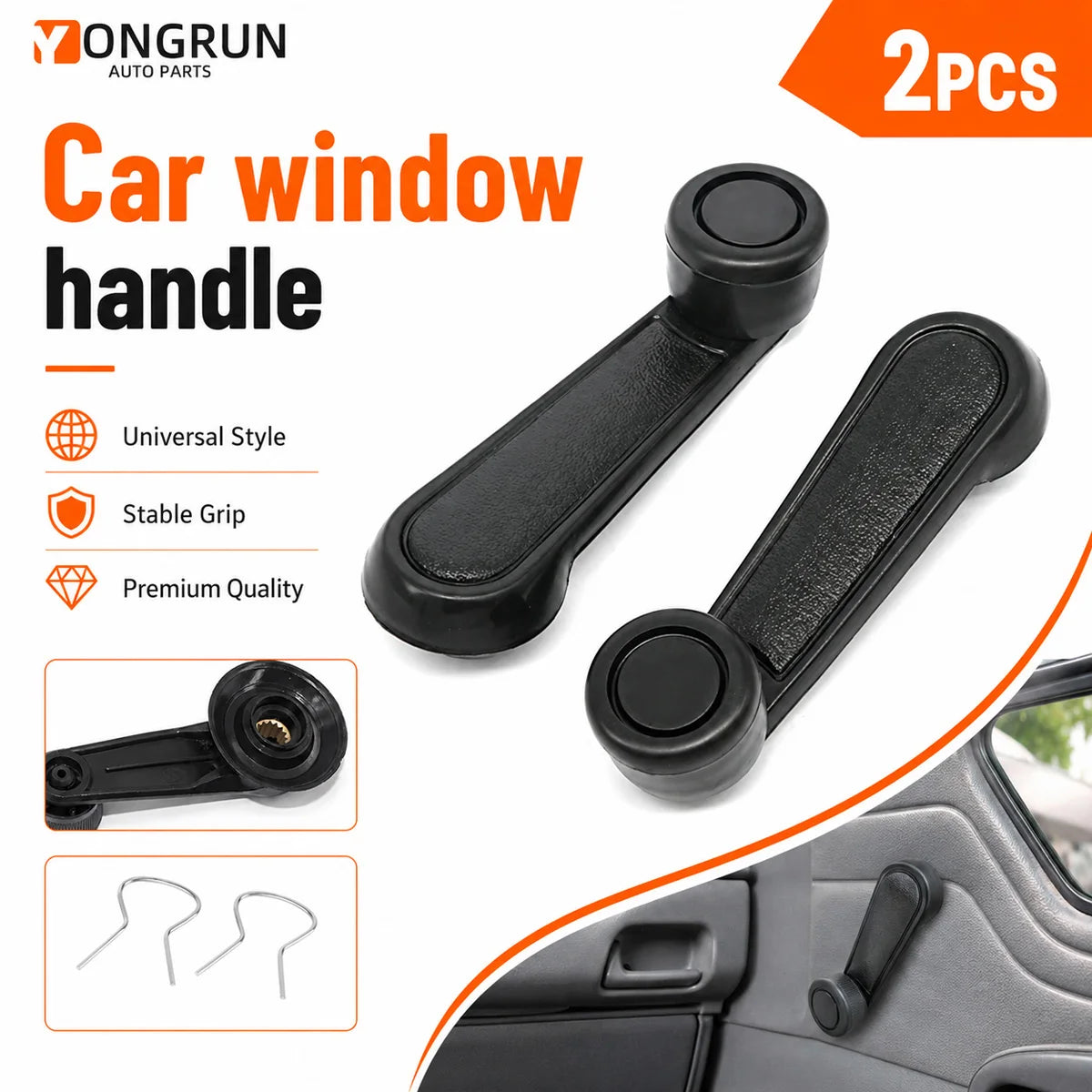 Universal Manual Car Window Crank Replacement Handle - 7