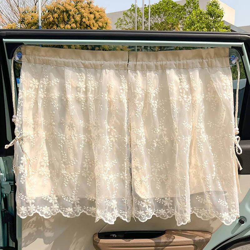 Floral Print Retractable Car Window Sunshade