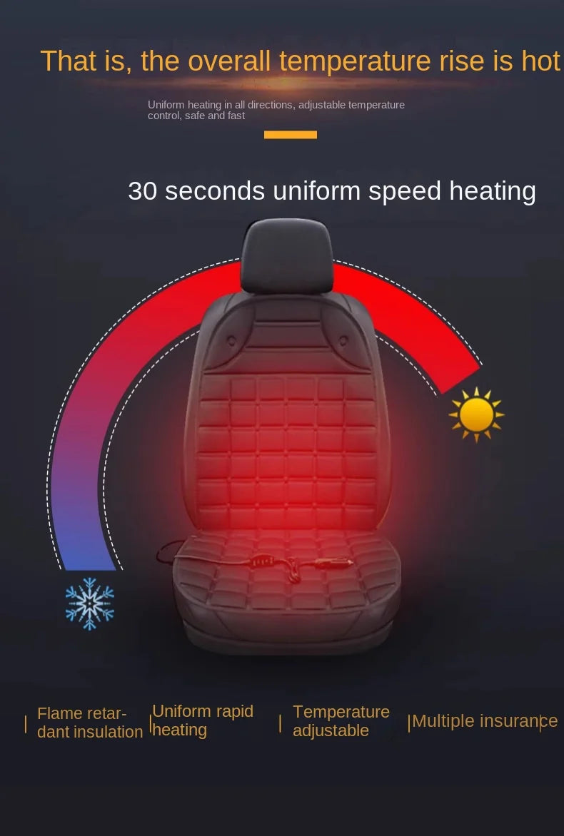 12V Heated Car Seat Cushion for Winter Comfort