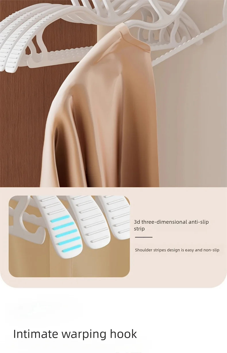 10 Pack Short Neck Clothes Hangers Space Saving Non Slip Coat Racks