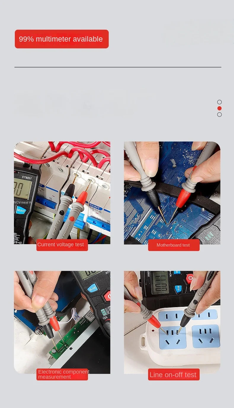 Digital Multimeter Needle Tip Probe Test Leads