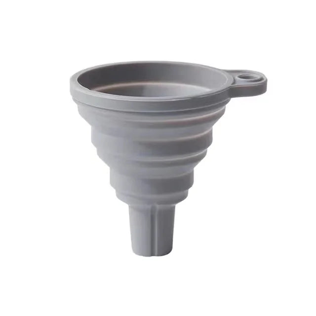 Collapsible Silicone Automotive Fluid Funnel