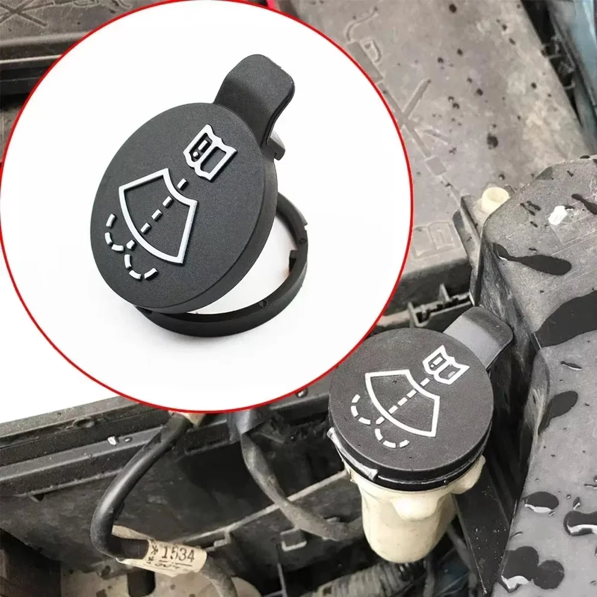 Windshield Wiper Washer Fluid Reservoir Tank Cap - 4