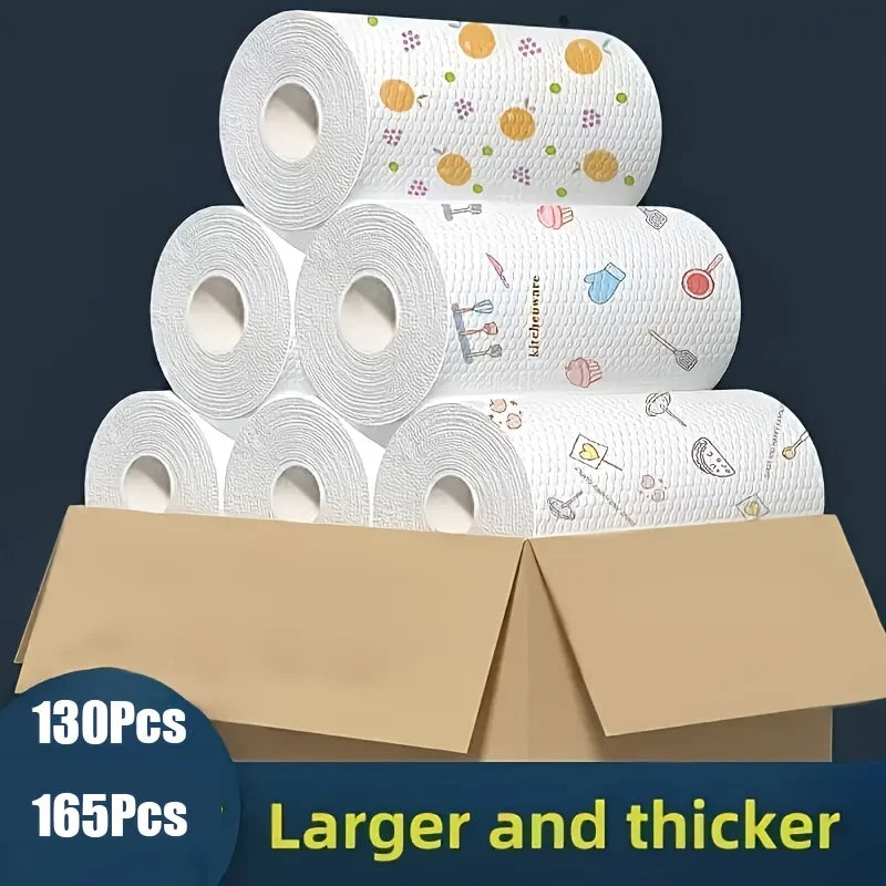 Reusable Kitchen Cleaning Cloths Washable Non Woven Dish Rags Roll