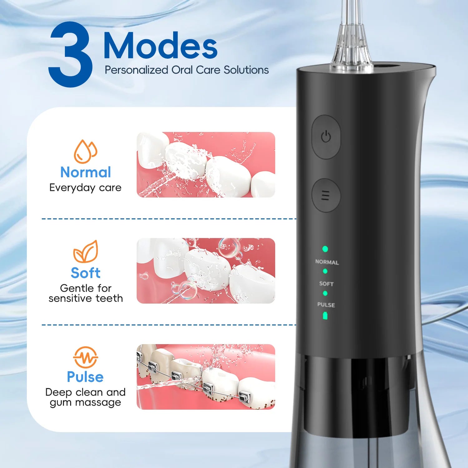 Electric Toothbrush and Water Flosser Oral Care Kit - 3